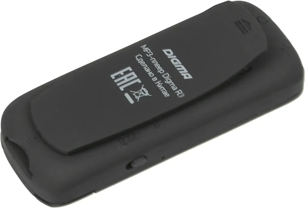 Плеер Flash Digma R3 8Gb черный/0.8/FM/microSDHC/clip - фото 1