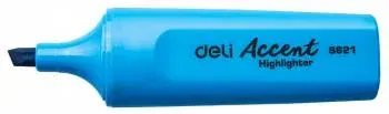 Текстовыделитель Deli Accent ES621BLUE Delight скошенный пиш. наконечник 1-5мм синий - фото 2
