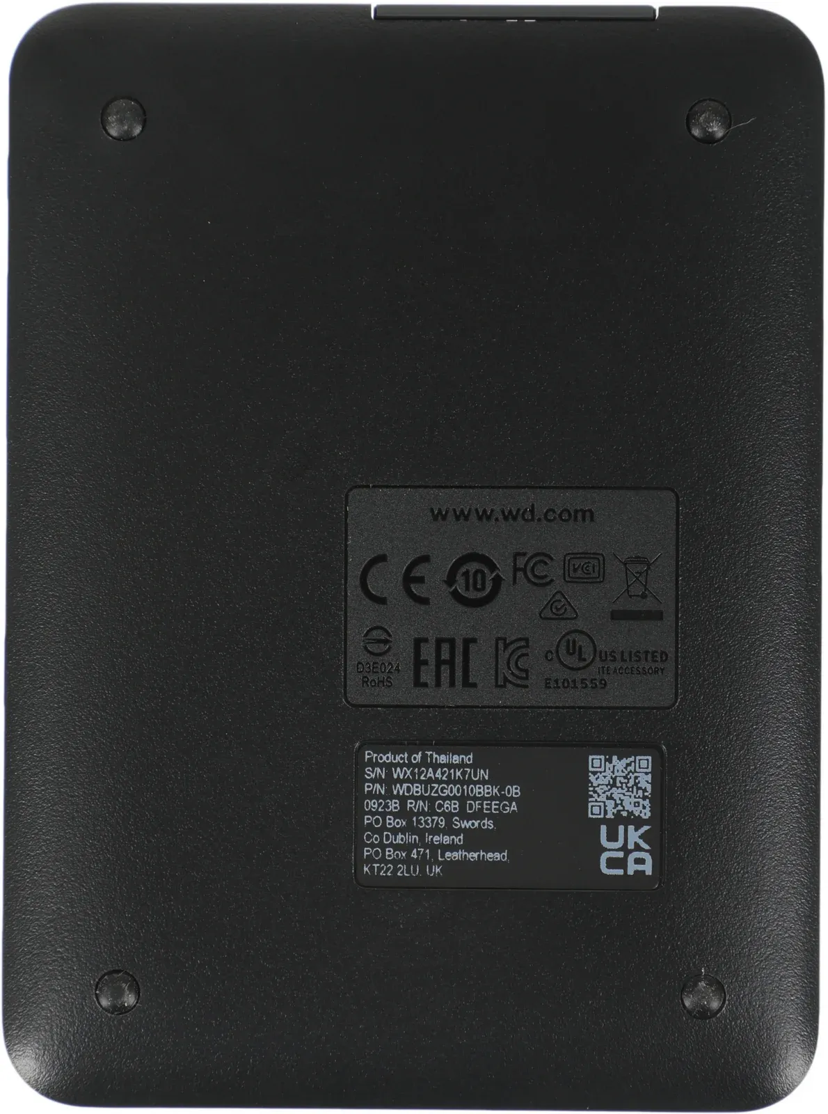 USB WD WDBUZG0010BBK-WESN черный - фото 3