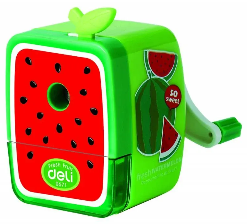 Точилка для карандашей механическая Deli E0671 Blooming 1 отверстие пластик ассорти - фото 2
