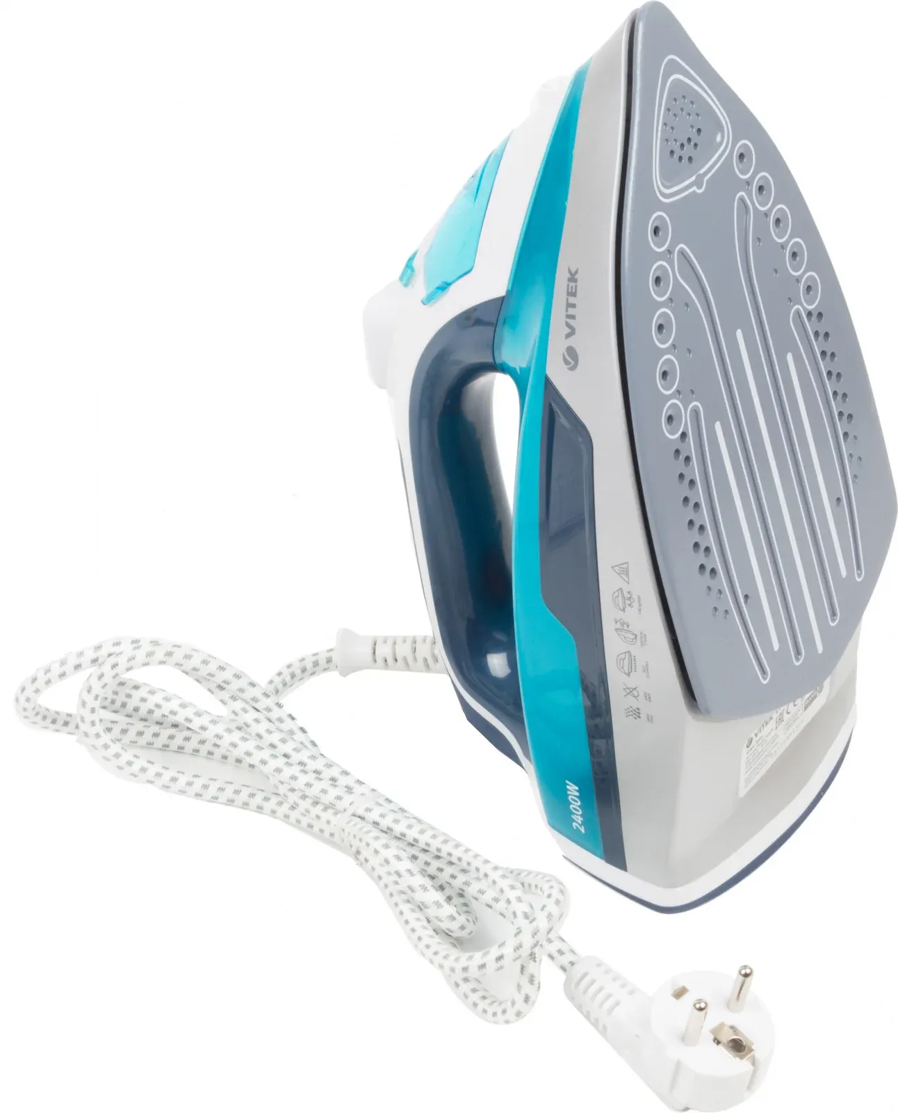 Утюг Vitek 1266-VT-02 2400Вт бирюзовый/белый - фото 5
