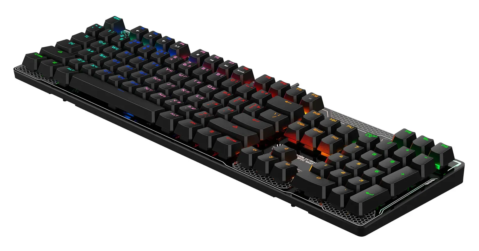 Клавиатура A4Tech B810R Battlefield механическая черный USB for gamer LED B810R BATTLEFIELD кабель 1.8м - фото 2