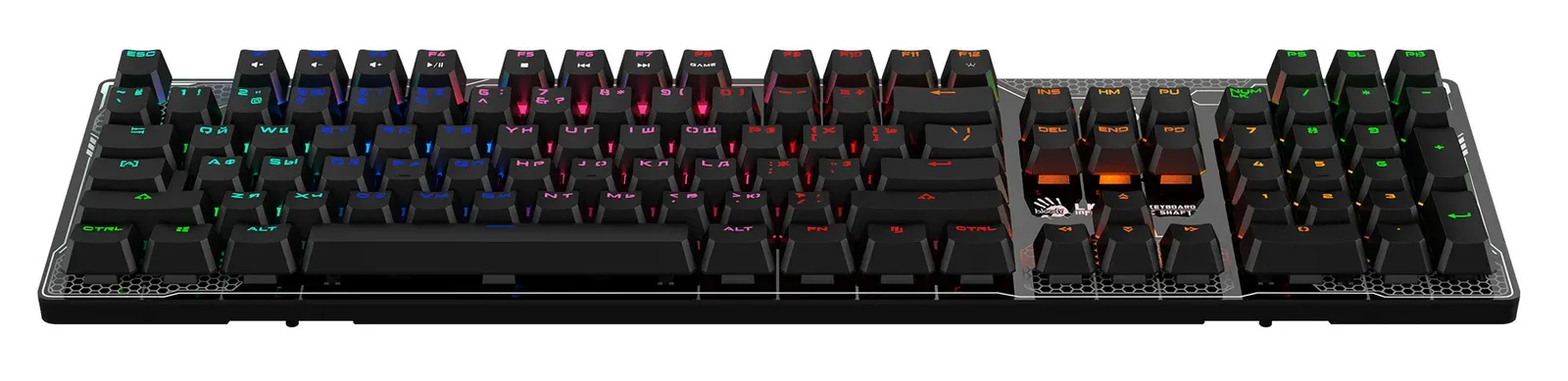 Клавиатура A4Tech B810R Battlefield механическая черный USB for gamer LED B810R BATTLEFIELD кабель 1.8м - фото 8
