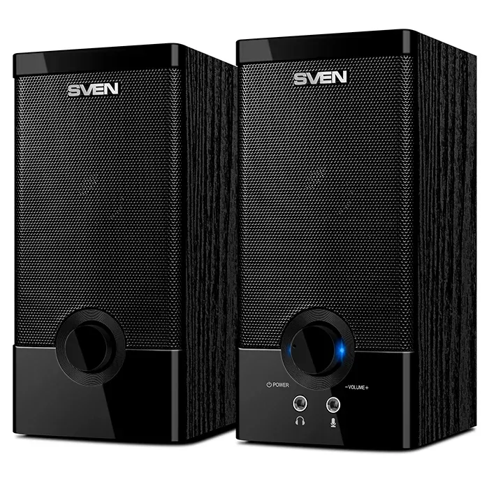 Активные 2.0 SVEN SPS-603 черный - фото 1