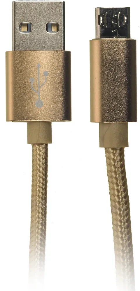 Кабель Buro Braided BHP RET MICUSB-BR USB m-micro USB m 1м золотистый - фото 4
