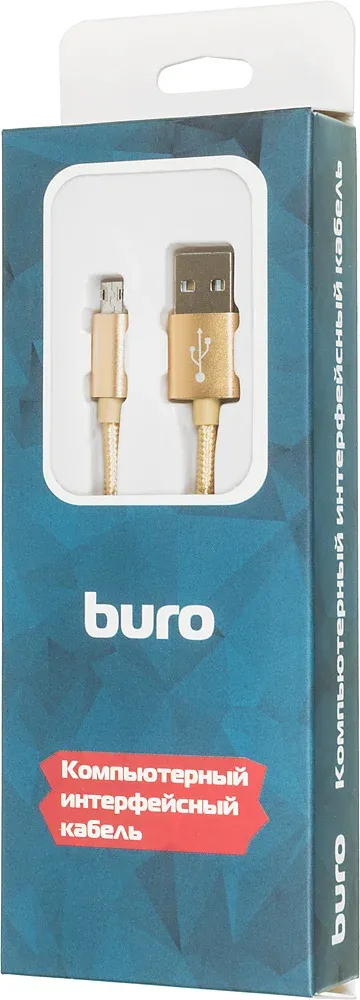 Кабель Buro Braided BHP RET MICUSB-BR USB m-micro USB m 1м золотистый - фото 5
