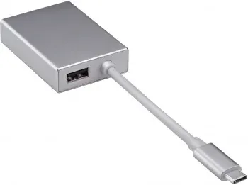 Адаптер Buro BHP miniDisplayPort f-USB Type-C m 0.1м серебристый - фото 4
