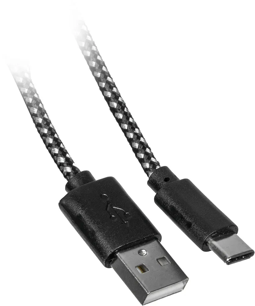 Кабель Buro Braided BHP RET TYPEC1 USB m-USB Type-C m 1м - фото 4