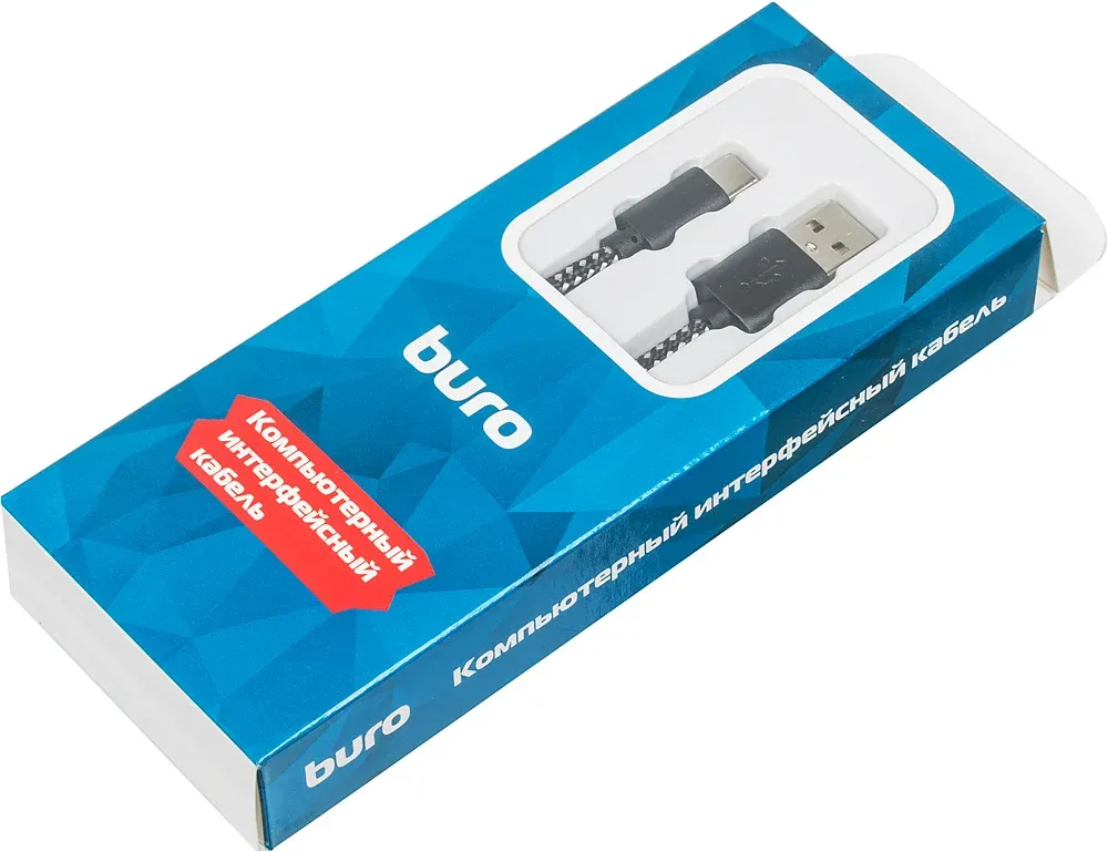 Кабель Buro Braided BHP RET TYPEC1 USB m-USB Type-C m 1м - фото 6