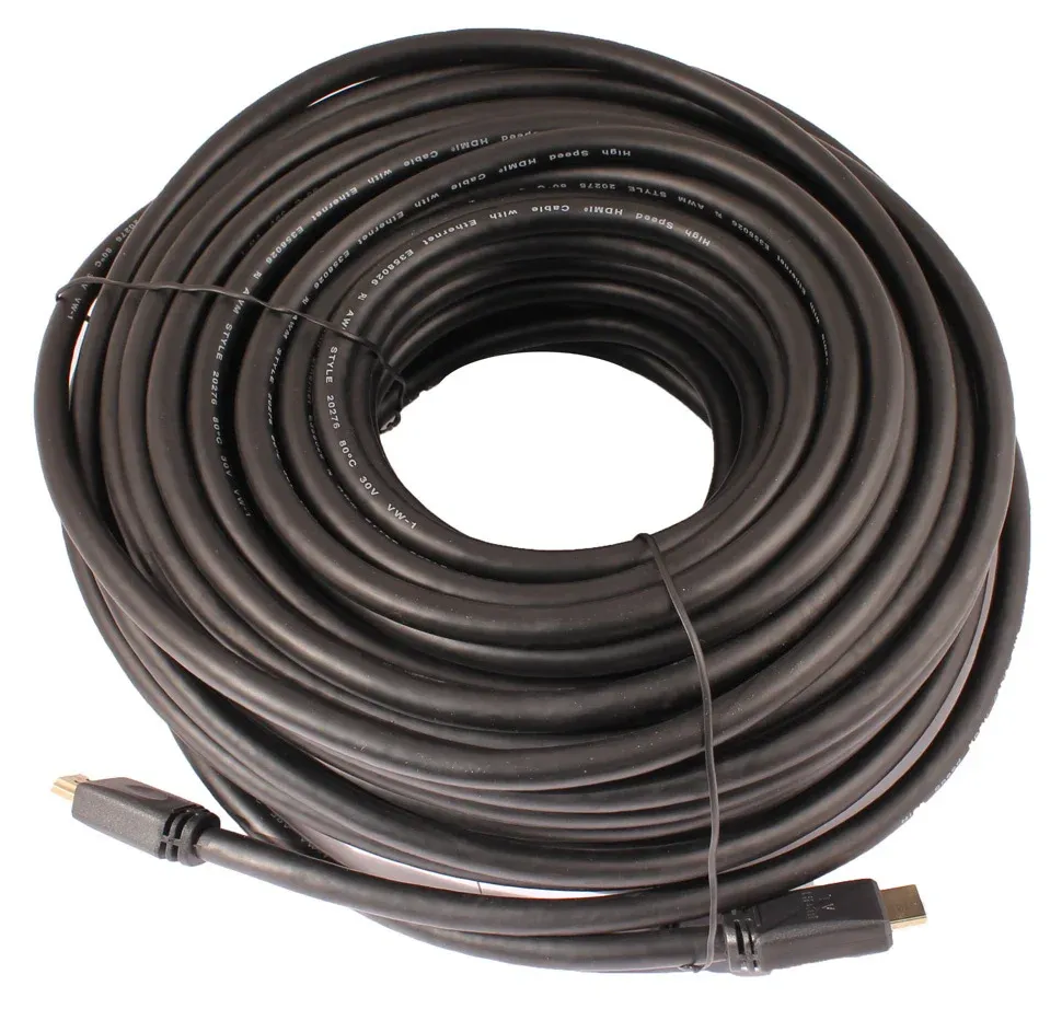 Кабель аудио-видео WH-111 HDMI m/HDMI m 30м. позолоч.конт. черный 10320 - фото 2