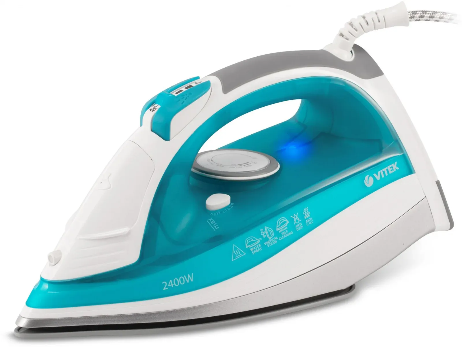 Утюг Vitek 1264-VT-02 2400Вт бирюзовый/белый - фото 4