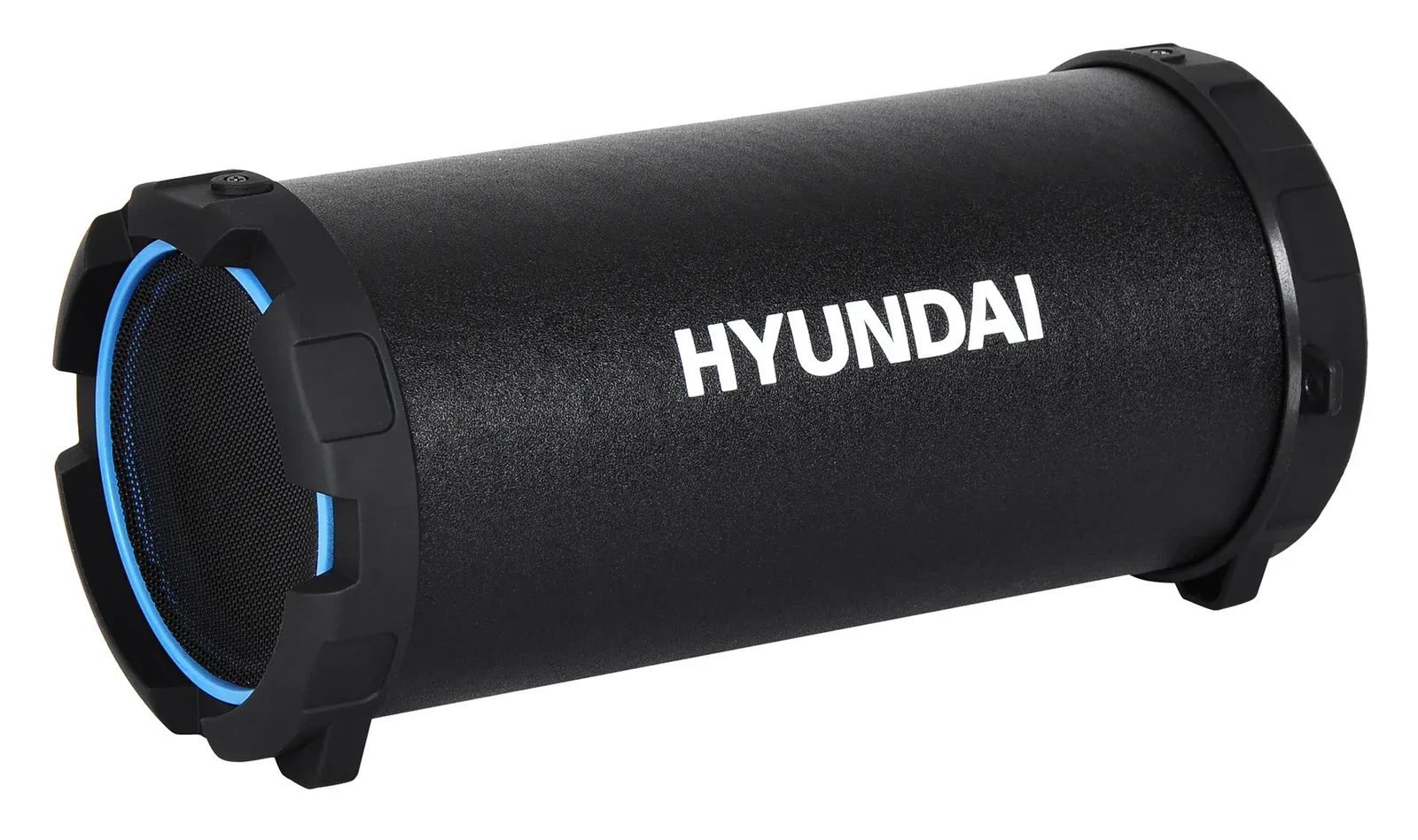 Колонка порт. Hyundai H-PAC220 черный/голубой 10W 1.0 BT/3.5Jack/USB - фото 3