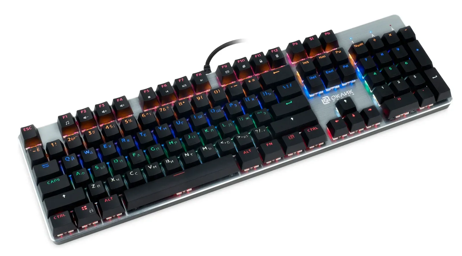 Клавиатуры OKLICK 970G Dark Knight черный/серебристый - фото 4