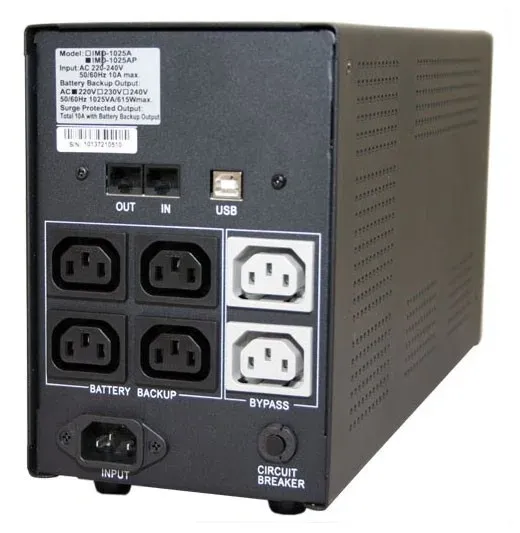 Источник бесперебойного питания Powercom Imperial IMD-1025AP 615Вт 1025ВА черный - фото 4