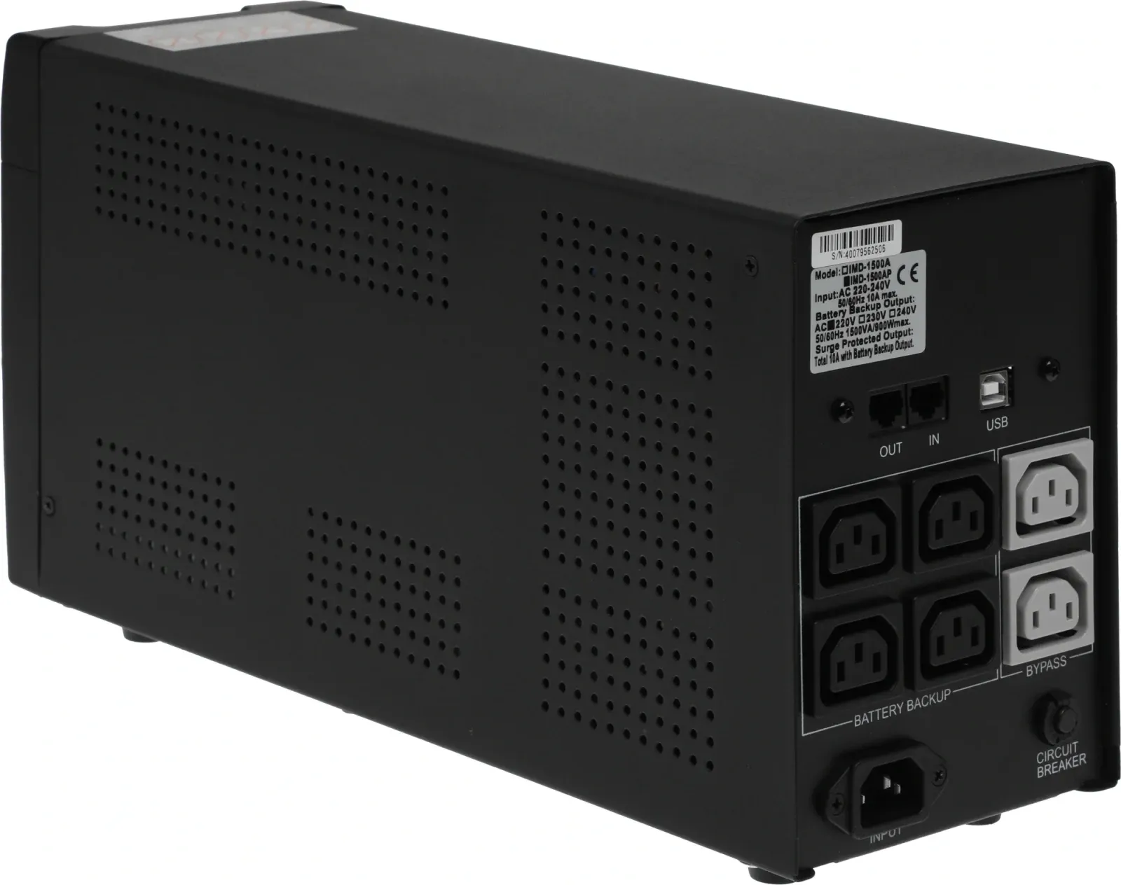 Источник бесперебойного питания Powercom Imperial IMD-1500AP 900Вт 1500ВА черный - фото 3