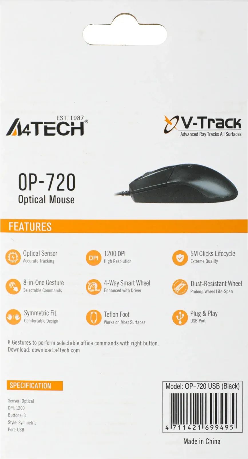 Мыши A4TECH OP-720 - фото 2
