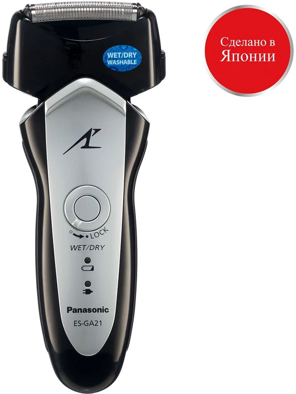 Бритва сетчатая Panasonic ES-GA21 реж.эл.:3 питан.:аккум. черный/серый - фото 2