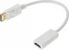 Переходник HDMI f/DisplayPort m белый - фото 6