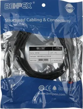 Кабель аудио-видео HDMI m/Mini HDMI m 2м. феррит.кольца черный - фото 5