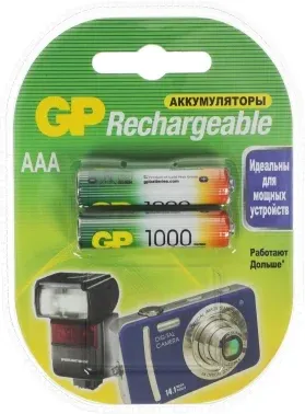 Аккумулятор GP 100AAAHC AAA NiMH 1000mAh 2шт - фото 4