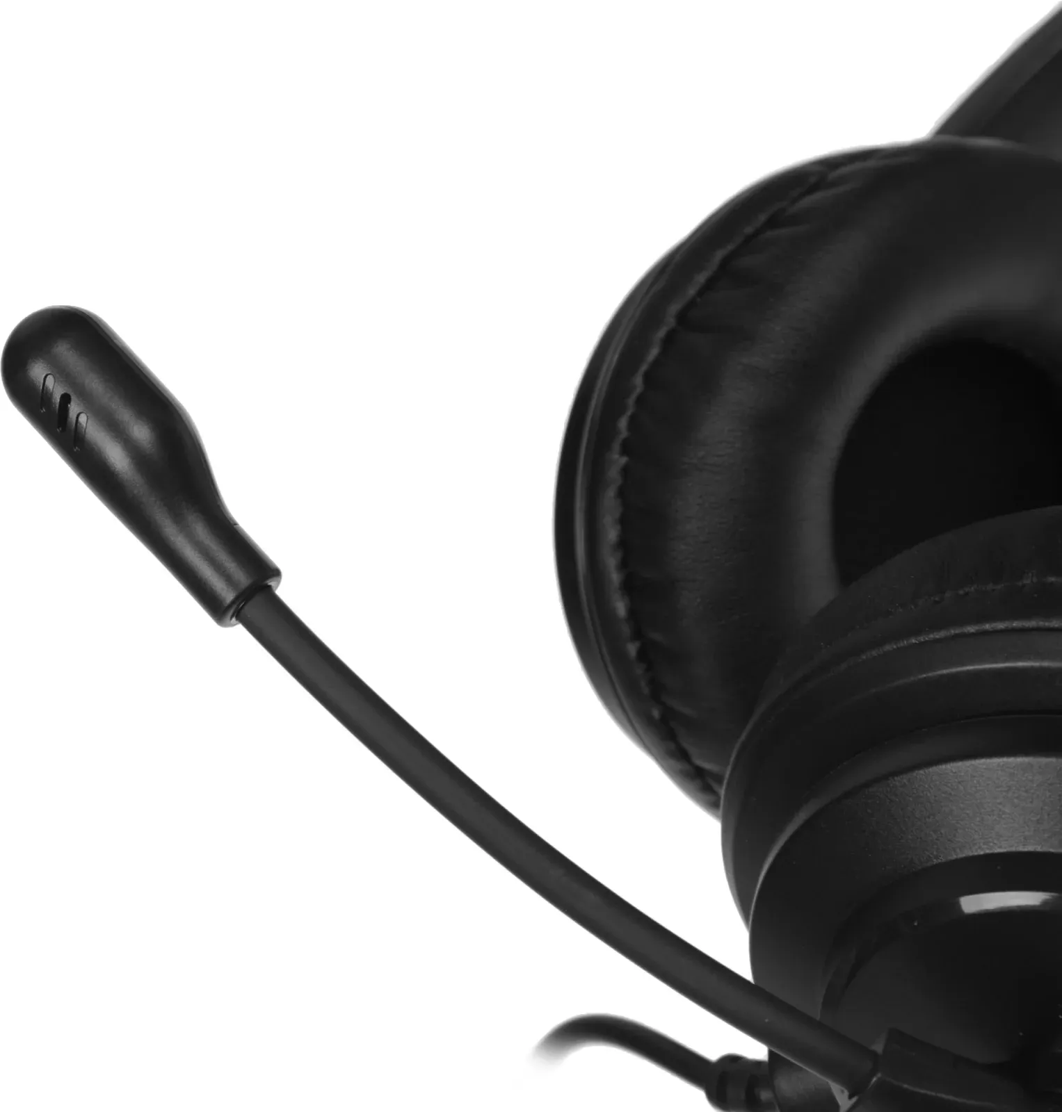 Наушники с микрофоном A4Tech HS-10 черный/белый 2м накладные оголовье HS-10/3.5MM PLUG/BLACK - фото 2