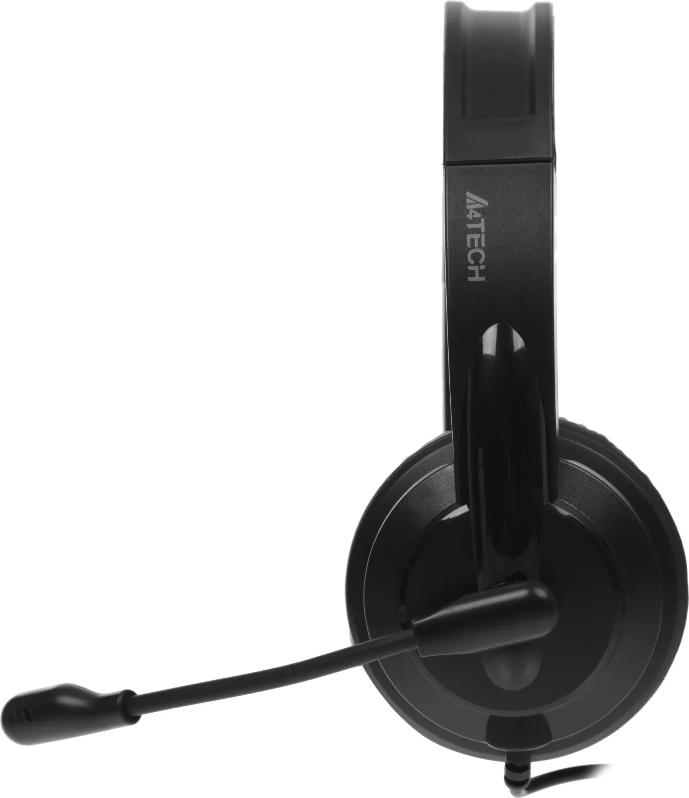 Наушники с микрофоном A4Tech HS-10 черный/белый 2м накладные оголовье HS-10/3.5MM PLUG/BLACK - фото 4
