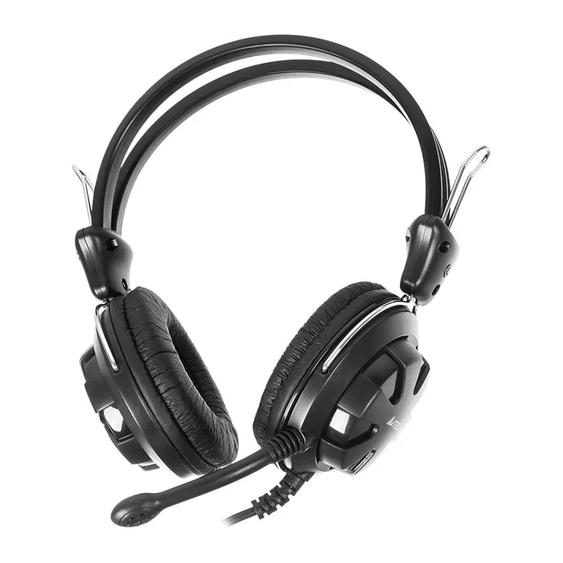 Гарнитуры наушники с микрофоном A4TECH HS-28 черный - фото 1