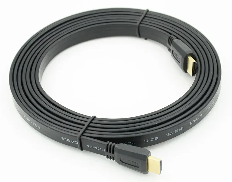 Кабель аудио-видео FLAT HDMI m/HDMI m 3м. черный - фото 2