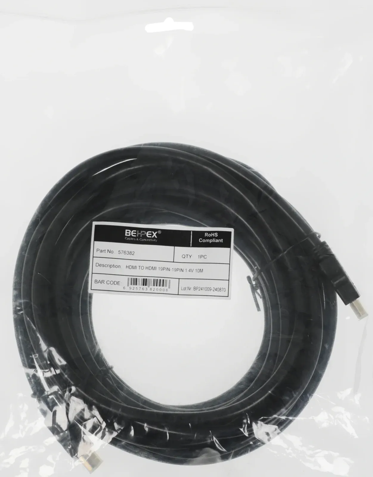 Кабель аудио-видео HDMI m/HDMI m 10м. черный - фото 3