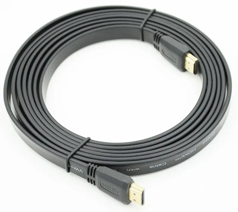 Кабель аудио-видео FLAT HDMI m/HDMI m 3м. черный - фото 2