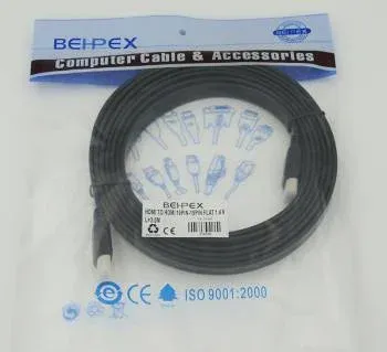 Кабель аудио-видео FLAT HDMI m/HDMI m 3м. черный - фото 3