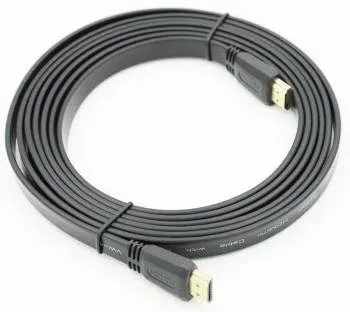 Кабель аудио-видео FLAT HDMI m/HDMI m 3м. черный - фото 4