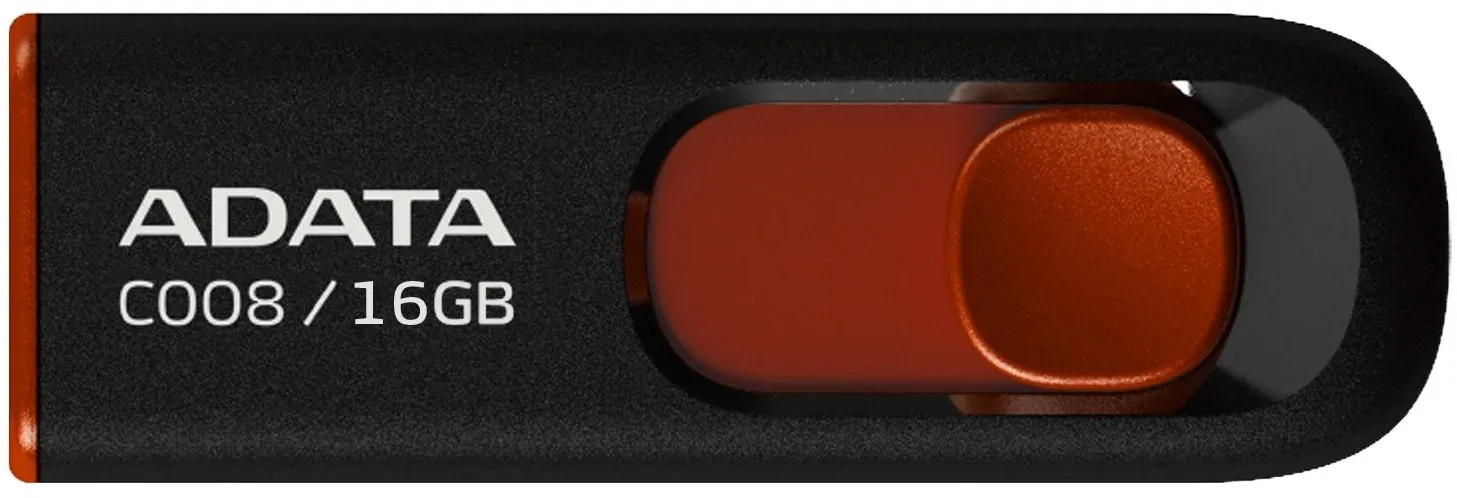 Флеш Диск A-Data 16Gb Classic C008 AC008-16G-RKD USB2.0 красный/черный, 16 ГБ - фото 3