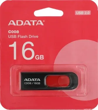 Флеш Диск A-Data 16Gb Classic C008 AC008-16G-RKD USB2.0 красный/черный, 16 ГБ - фото 6