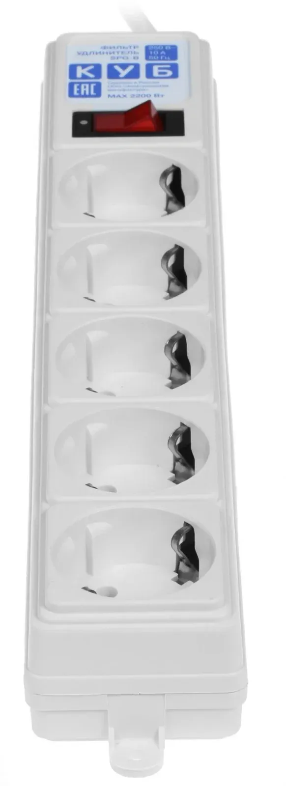 Сетевой фильтр Powercube SPG-B-15-WHITE 5м 5 розеток белый коробка - фото 7