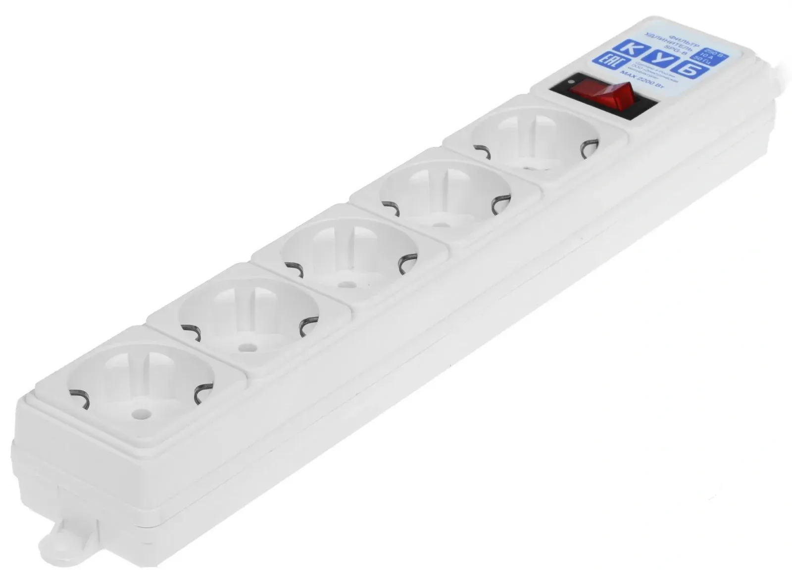 Сетевой фильтр Powercube SPG-B-15-WHITE 5м 5 розеток белый коробка - фото 8