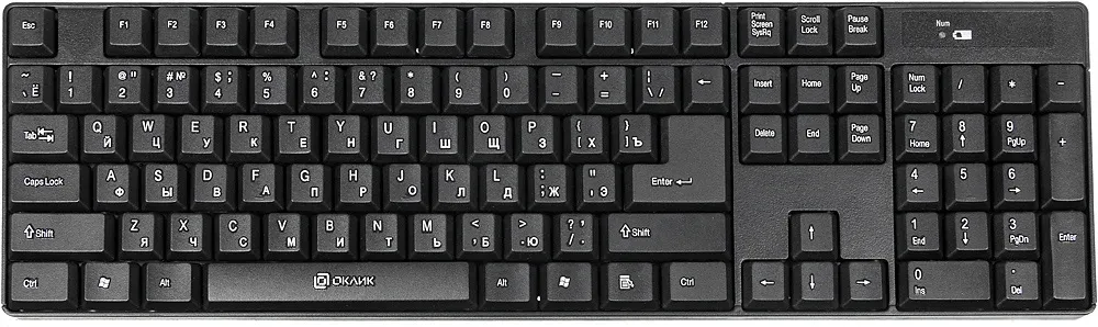 Клавиатура + мышь Оклик 210M клав:черный мышь:черный USB беспроводная 612841 - фото 2