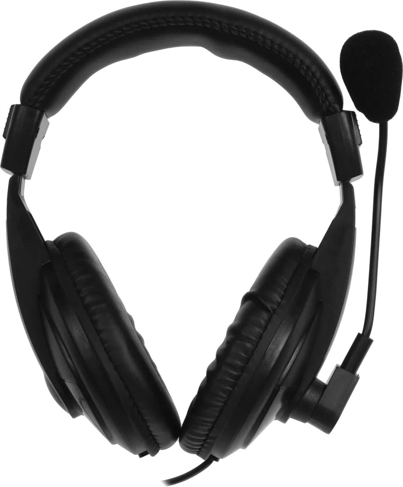 Наушники с микрофоном Оклик HS-M137V черный 1.8м мониторные оголовье 614046 - фото 4