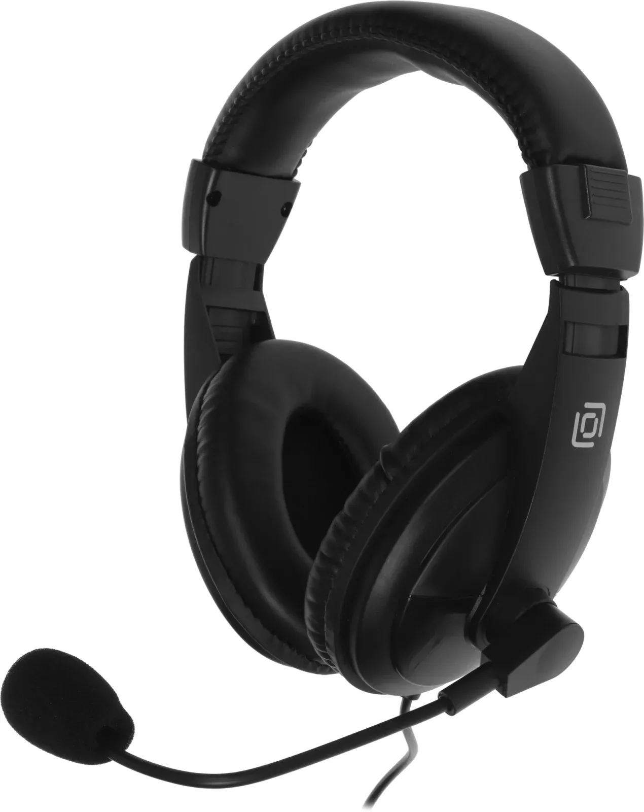 Наушники с микрофоном Оклик HS-M137V черный 1.8м мониторные оголовье 614046 - фото 6