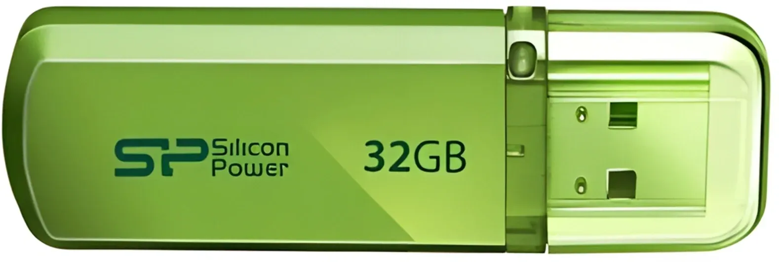 Флеш Диск Silicon Power 32Gb Helios 101 SP032GBUF2101V1N USB2.0 зеленый, 32 ГБ - фото 3