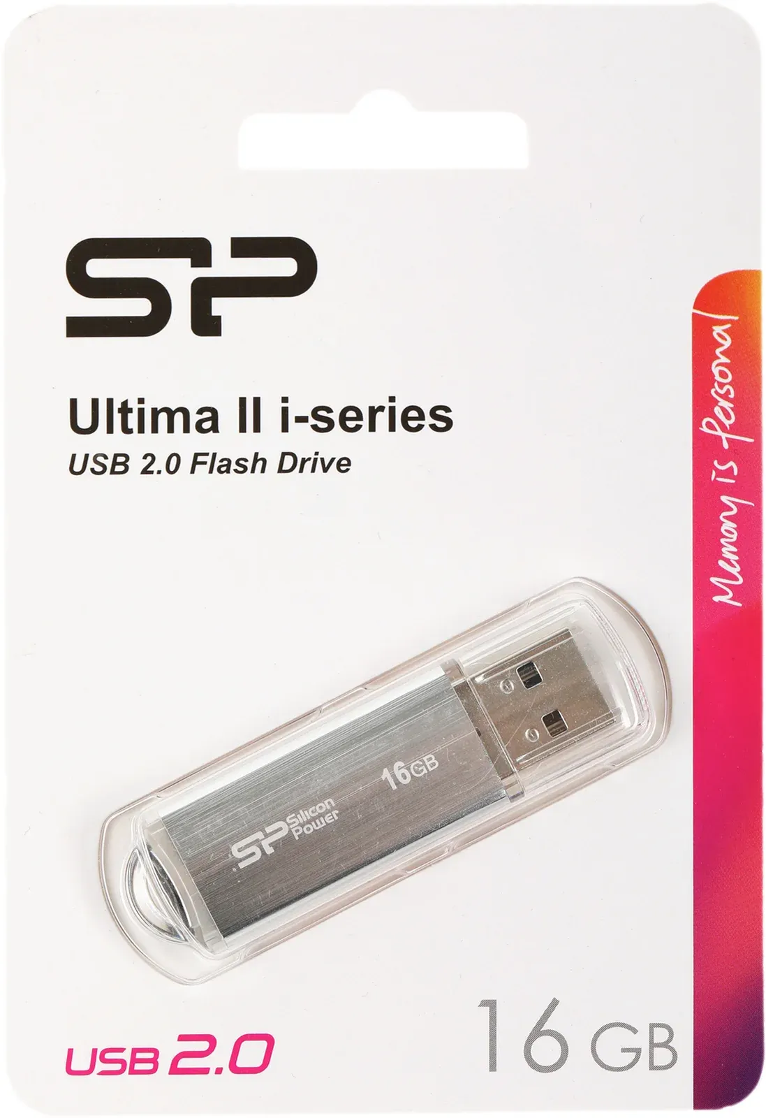 Флеш Диск Silicon Power 16Gb Ultima II-I Series SP016GBUF2M01V1S USB2.0 серебристый, 16 ГБ - фото 3