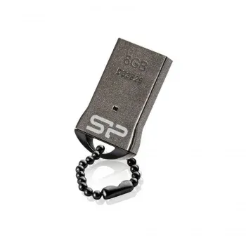 Флеш Диск Silicon Power 8Gb Touch T01 SP008GBUF2T01V1K USB2.0 черный/серебристый, 8 ГБ - фото 5