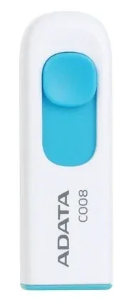 Флеш Диск A-Data 32Gb Classic C008 AC008-32G-RWE USB2.0 белый/синий, 32 ГБ - фото 2