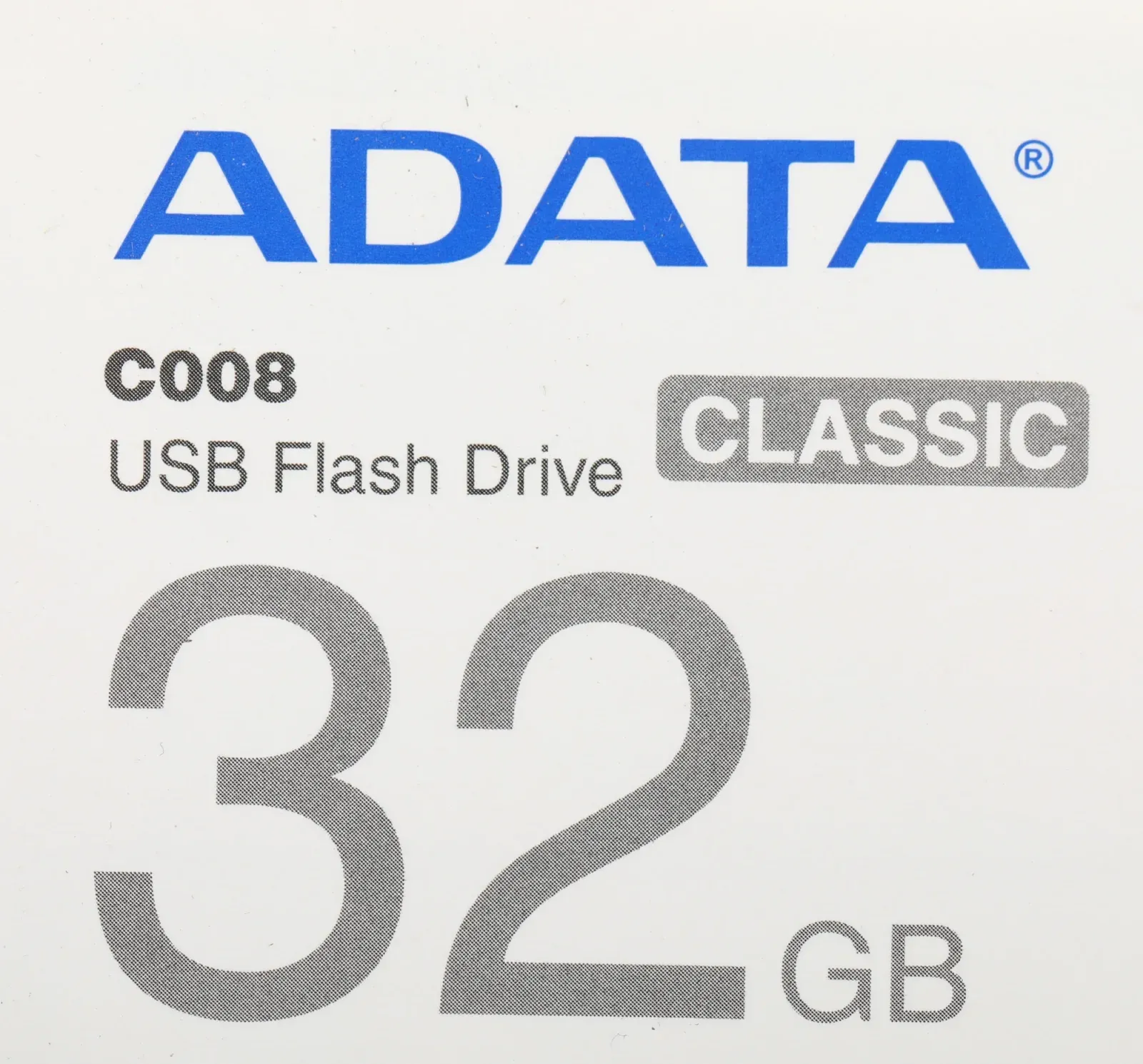 Флеш Диск A-Data 32Gb Classic C008 AC008-32G-RWE USB2.0 белый/синий, 32 ГБ - фото 7