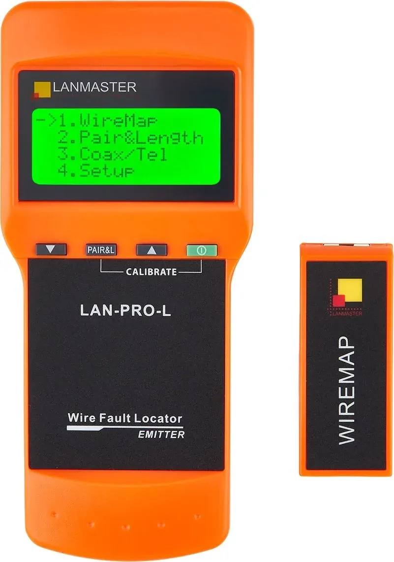 Тестер кабельный Lanmaster LAN-PRO-L оранжевый/черный - фото 1