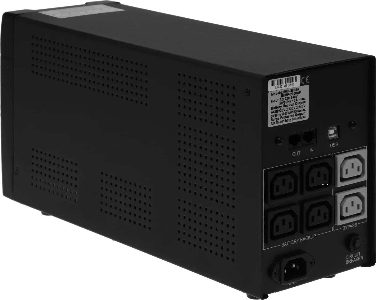 Источник бесперебойного питания Powercom Imperial IMP-2000AP 1200Вт 2000ВА черный - фото 3