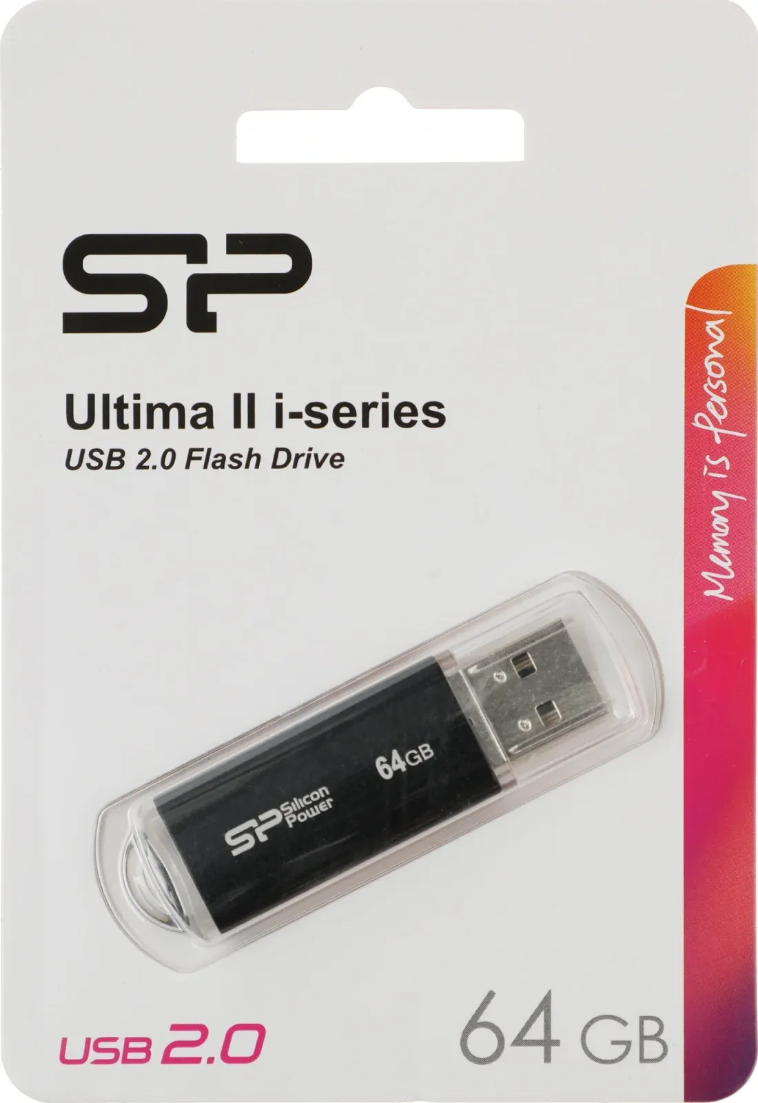 Флеш Диск Silicon Power 64Gb Ultima II-I Series SP064GBUF2M01V1K USB2.0 черный, 64 ГБ - фото 3