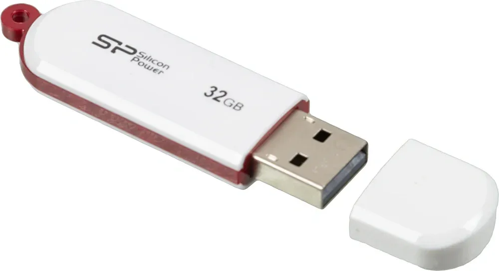Флеш Диск Silicon Power 32Gb LuxMini 320 SP032GBUF2320V1W USB2.0 белый, 32 ГБ - фото 3