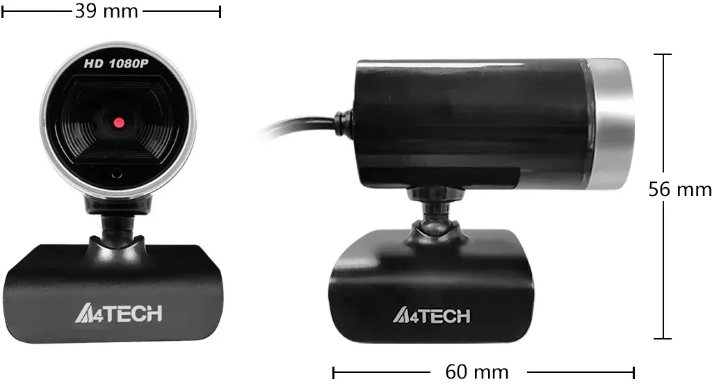 Камера Web A4Tech PK-910H черный 2Mpix 1920x1080 USB2.0 с микрофоном - фото 2
