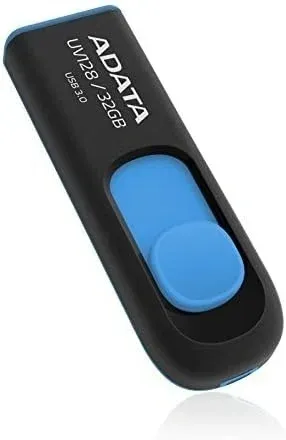 Флеш Диск A-Data 32Gb DashDrive UV128 AUV128-32G-RBE USB3.0 черный/синий, 32 ГБ - фото 4